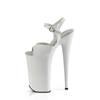 Pleaser - BEYOND009 Sandale à bride à la cheville, Pole dance chaussures - Blanc Product image